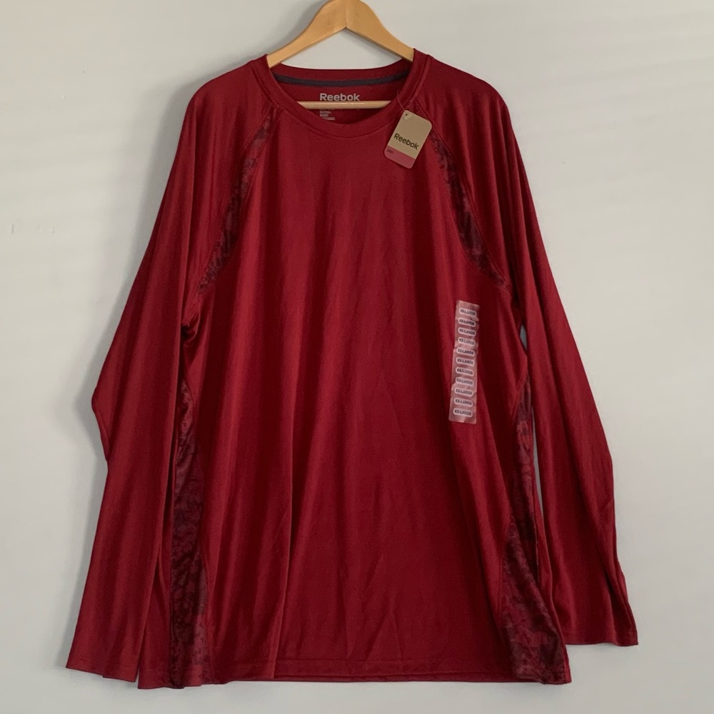 Reebok Men’s Red Long Sleeve Performance Baselayer Shirt Sz XXL Style# 3RSML715